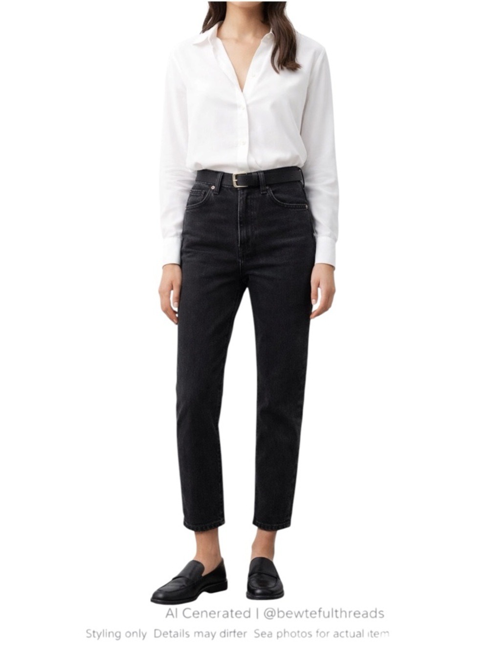 Aritzia Denim Forum Yoko 29 Black High Rise Slim Jeans Minimalist